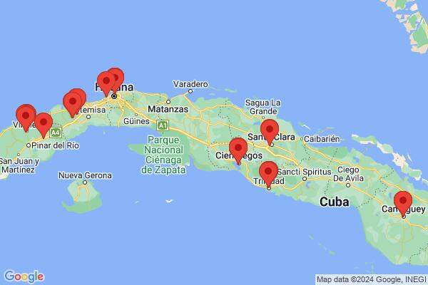 Guide map: Captivated by Cuba