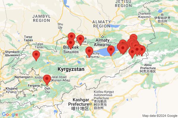 Mapa průvodce: Nedotčená krása Kyrgyzstánu