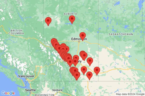 Mapa průvodce: Západní Kanada - Alberta