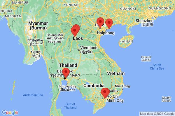 Mapa průvodce: Jihovýchodní Asie