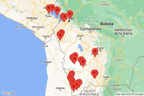 Mapa průvodce: Bolívie - Altiplano
