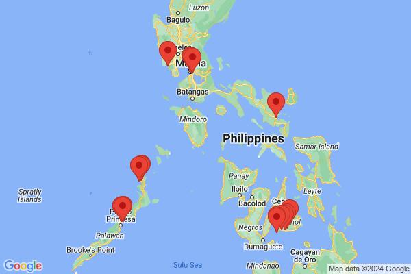 Mapa průvodce: Filipíny