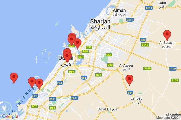 Mapa průvodce: Dubaj