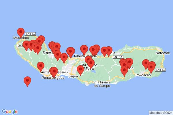 Guide map: Azores - Sao Miguel