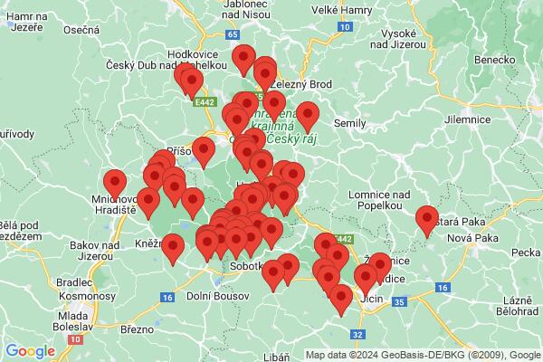 Mapa průvodce: Český ráj